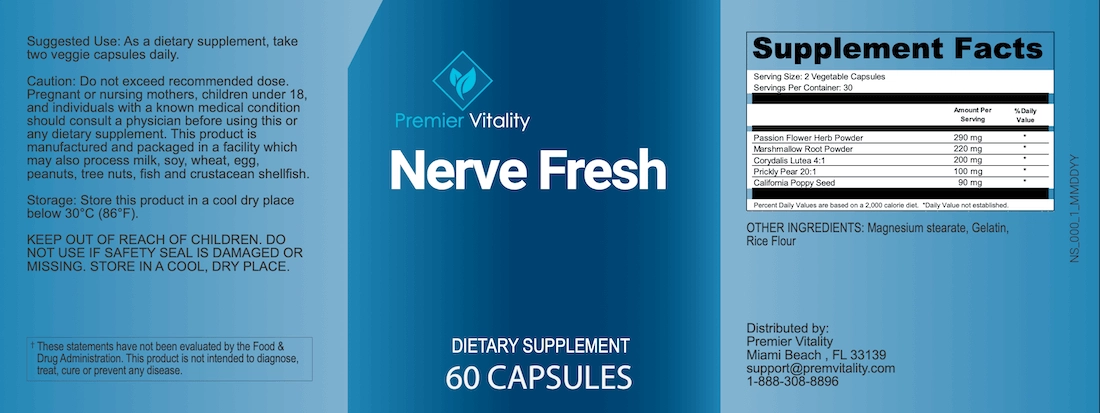 Nerve Fresh Product Label